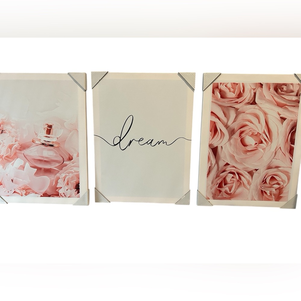 Pink Floral Dream Wall Art Set
